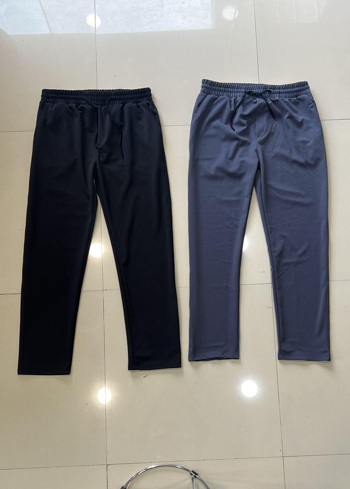 COMBO OF 2 MEN'S REGULAR FIT LYCRA TRACK PANT( Black + GREY )