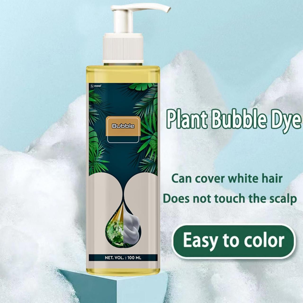 Pure Plant Extract For Grey Hair Color Bubble Dye (Pack of 2)