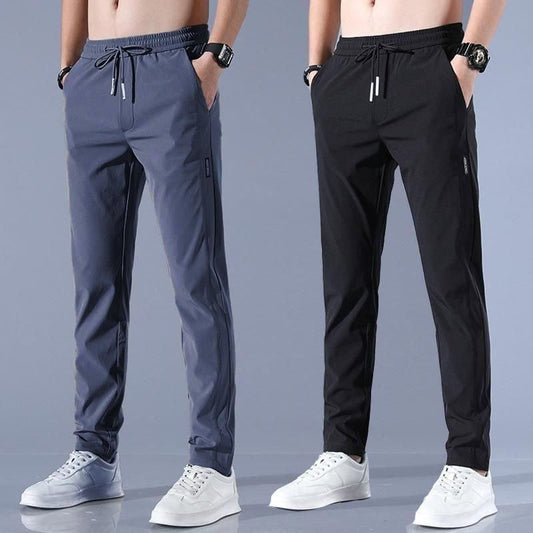 COMBO OF 2 MEN'S REGULAR FIT LYCRA TRACK PANT( Black + GREY )