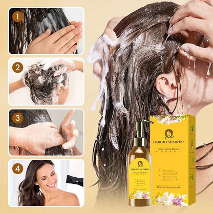 Long Lasting Natural Hair Dye Shampoo 100ML (Pack of 2)
